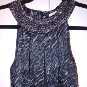 Michael Kors Satiny Animal Print Tank Top